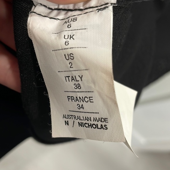 Nicholas Crepe Insert Midi Black Dress - Picture 11 of 16